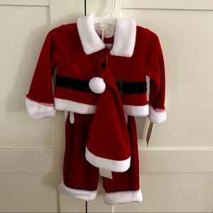 Newborn Santa suit outfit.